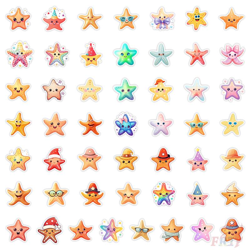 50Pcs/Set Starfish Emoji Series 01 Stickers DIY Fashion Waterproof Doodle Decals Stickers