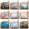 3D Flowing Sand Bedding Set Marble Pattern Duvet Cover Pillowcase 2/3 Pieces Microfiber Fabric AU/DE/ES/EU Full Size Quick Drying Soft Home Textile