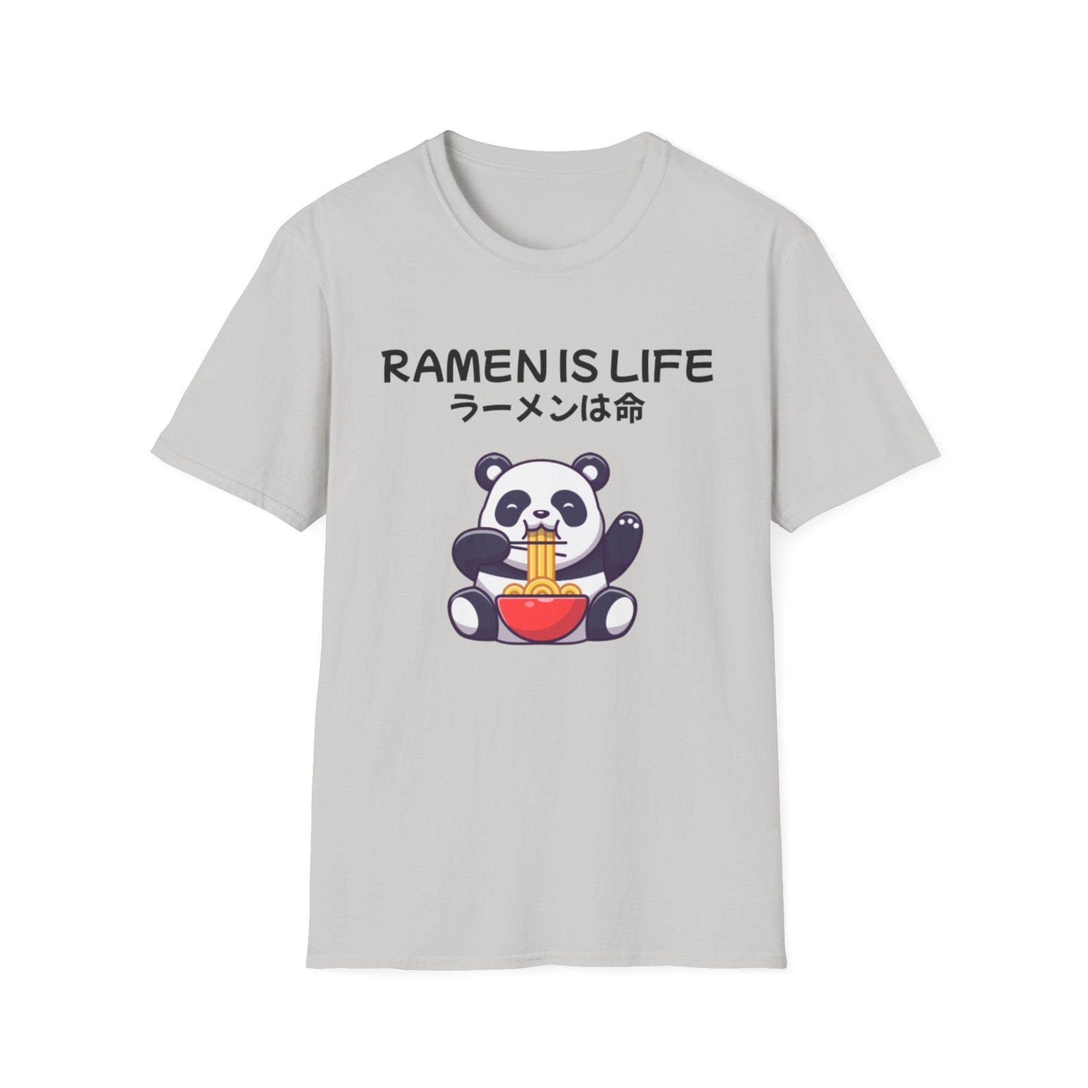 Panda Ramen T-Shirt: Japanese Anime Noodle Shirt L