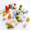 Acrylic High Gloss Double Color Small Rhombus Loose Beads for DIY Handmade Ornaments