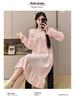 Cloud Cotton Sleep Dress: Long Sleeve Pink Pajamas for Girls - Spring/Autumn 2025