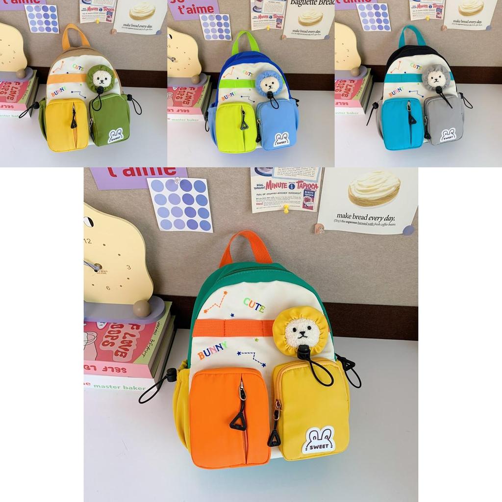 Childrens Cartoon Embroidered Backpack With Breathable Nylon For School And Toddler Use