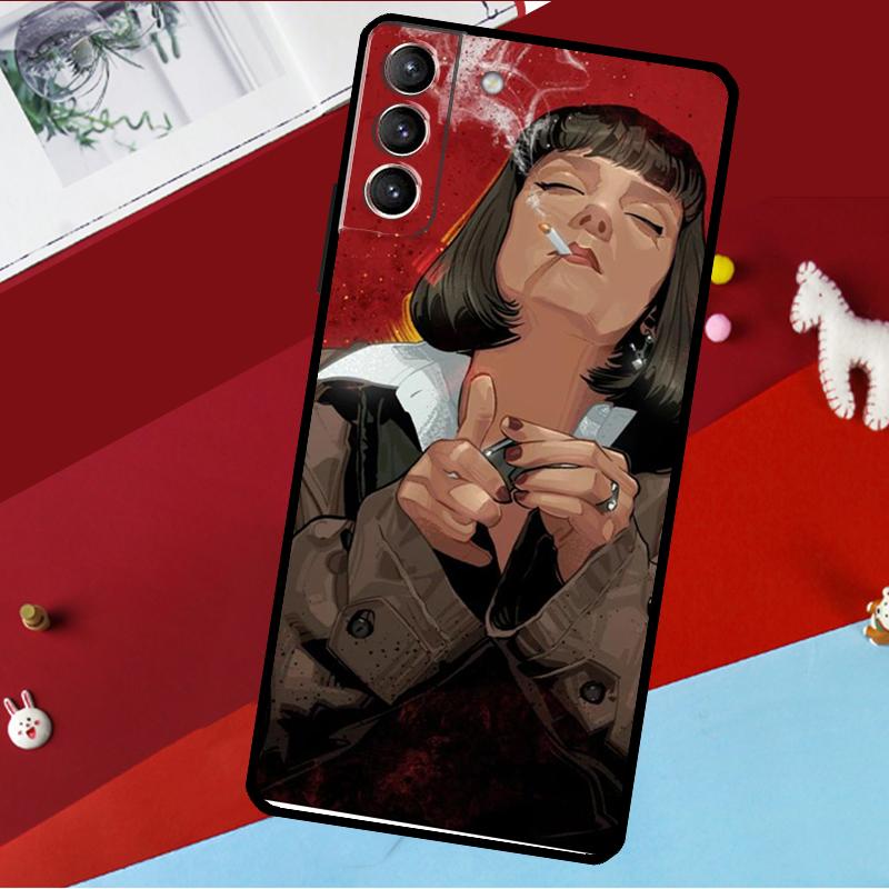 Mia Pulp Fiction Funda For Samsung Galaxy S26 S25 S24 S22 S23 Ultra Plus S20 S21 FE S9 S10 S25 FE Phone Case