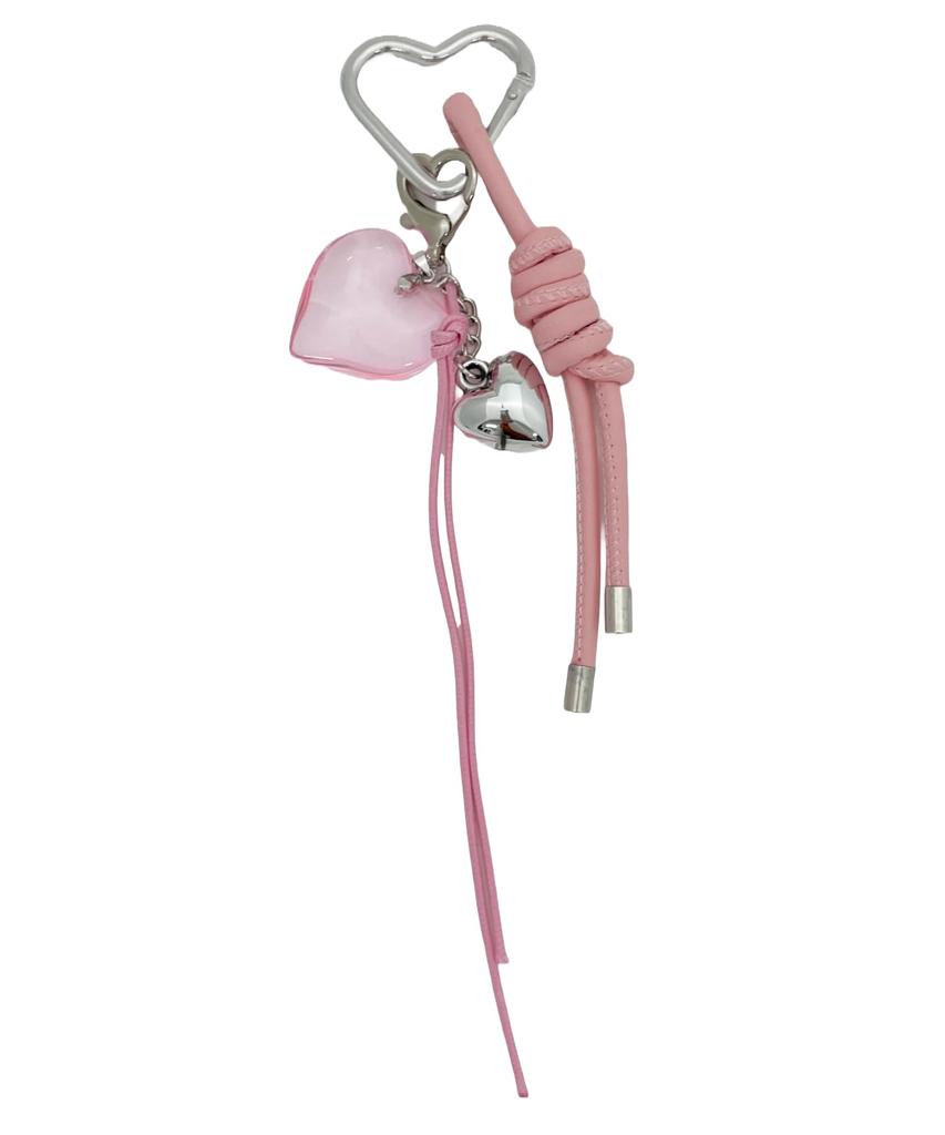 WEGO Heart Motif Keychain School Size Pink Set, Gift, Cute, Girly, Women's, F,