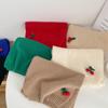 Cherry knitted wool scarf female winter cute girl soft girl small fresh versatile student warm scarf