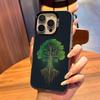World Life Tree Phone Case For IPhone17 Air 16 15 14 Plus 13 12 11 Pro 7 8 XS Max XR Silver Black Bumper Case