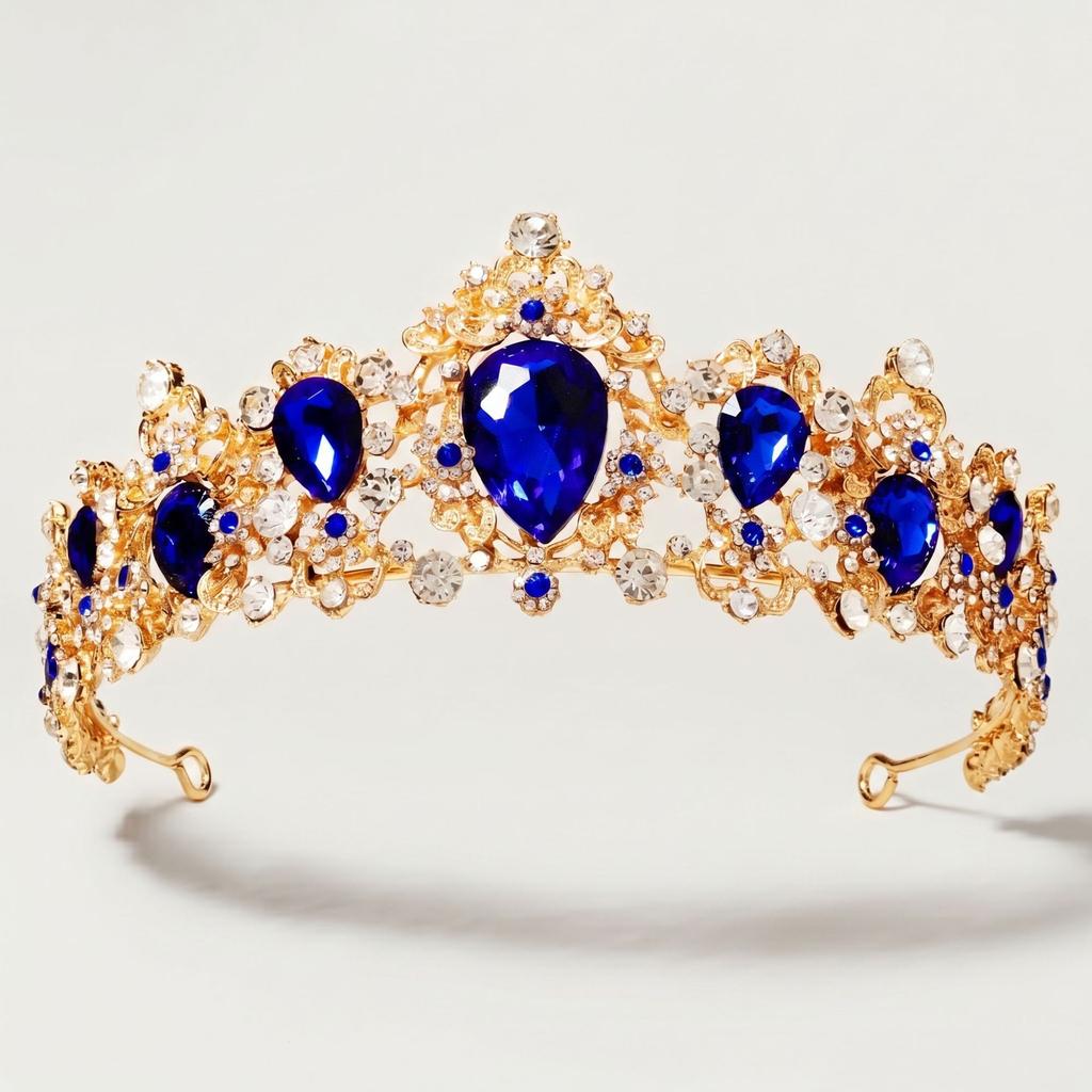 DIEZI Baroque Vintage Crystal Tiara Crown For Women Wedding Party New Vintage Queen Bridal Bride Hair Dress Accessories