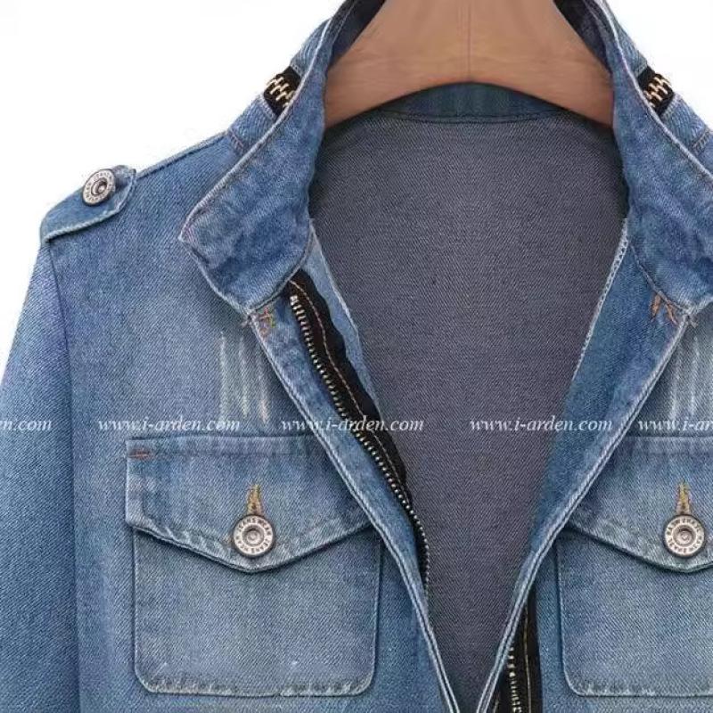 Tooxika Neue Frühlings- und Herbst-Retro-Jeansjacke im europäischen und amerikanischen Stil, kurze Langarmjacke