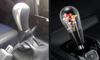 Shift Knob, Underwater Flowers, 3.9 inches (100 mm), Japanese and Showa Retro Emo Adapter, Crystal, Solid Color, Flower, Cat (Purple)