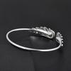 Women's Fashion Silver Color Rhinestone Angel Wings Bangle Cuff Bracelet Jewelry