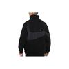 Nike Velvet Jackets Men's Black Stand Collar Moderate (Unisex) Velvet Jackets FB1910 010