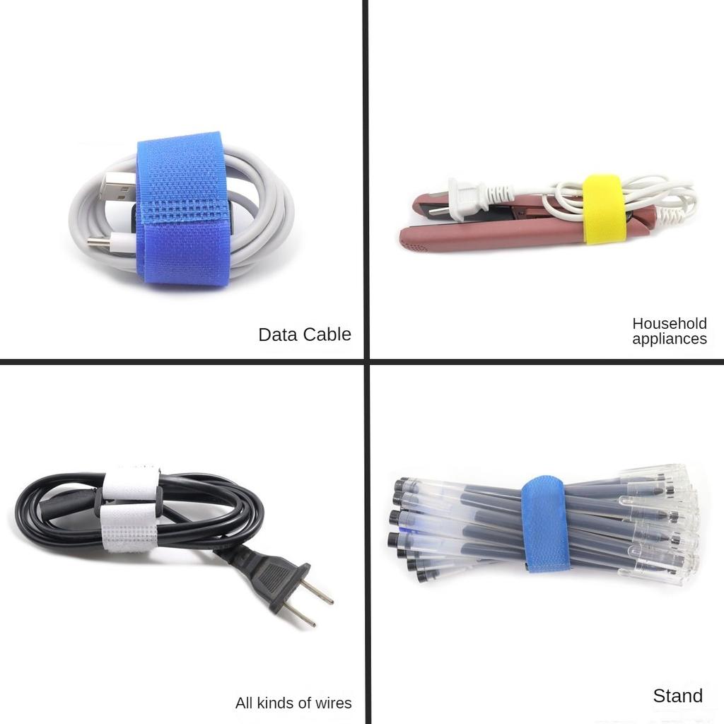 10PCS 2530cm Reusable Fastening Bike Tie Nylon Hook Loop Durable Multil Purpose Self-adhesive High Quality Strap Cable Ties