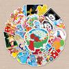 50-Pack Waterproof Cartoon Baby Garden Stickers for Notebooks and Luggage