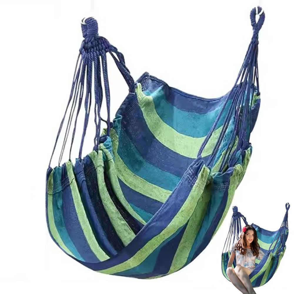 Outdoor Swing Hammock Chair Canvas Indoor Swing Chair Max 500 Lbs Thicken Swing Chair For Dormitory College Students Enlarged