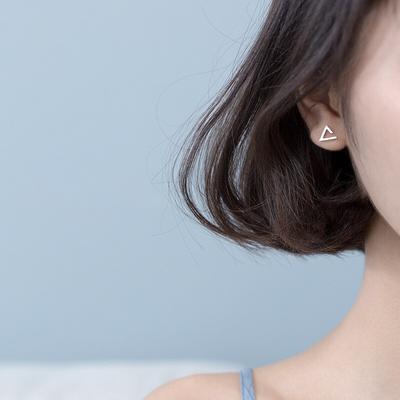 Fashion Silver Color Jewelry Triangle Stud Earrings For Women Girls Friend Kid Hypoallergenic Wedding Jewelry  EH860
