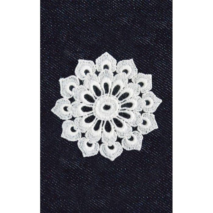 Transfert thermocollant dentelle Rosace ø8,5 cm