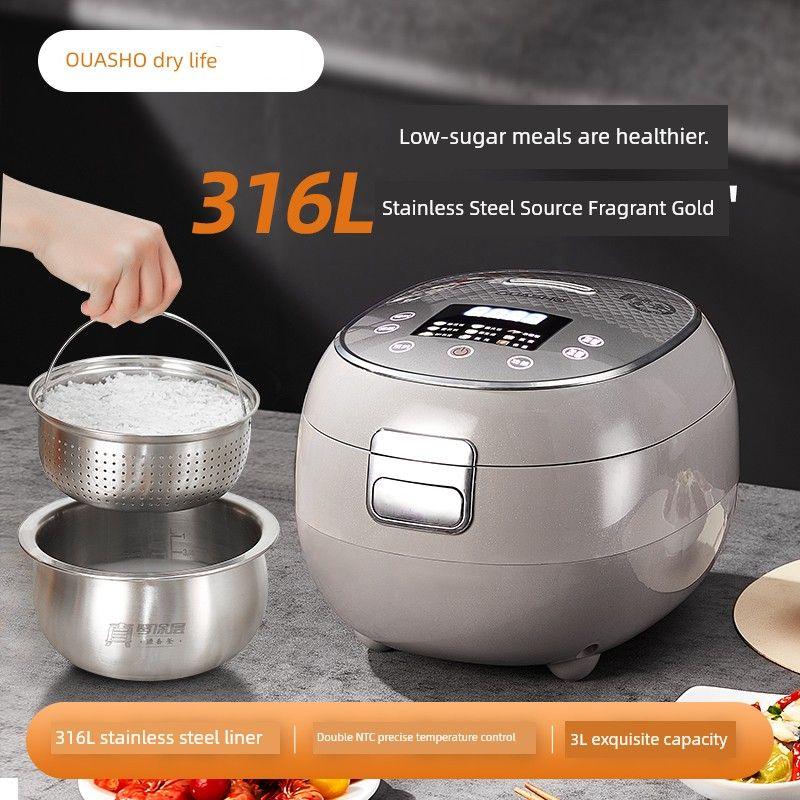 

Qianshou Непокрытый шар-чайник Внутренняя чаша Умная рисоварка 3 л 3L flash Gray [316L stainless steel] 2-4 people