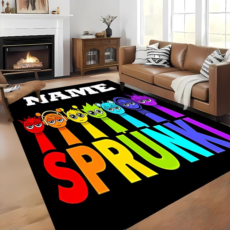 Custom personalization Sprunki themed Area Rug - Perfect For Kitchen, Bathroom,Laundry Room Decor Large Size Available,Gift All Seasons