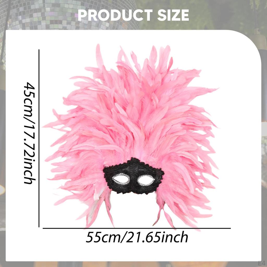 Feather Headdress Cosplay Headband Headwear Photo Props Fancy Dress Masquerade for Thanksgiving