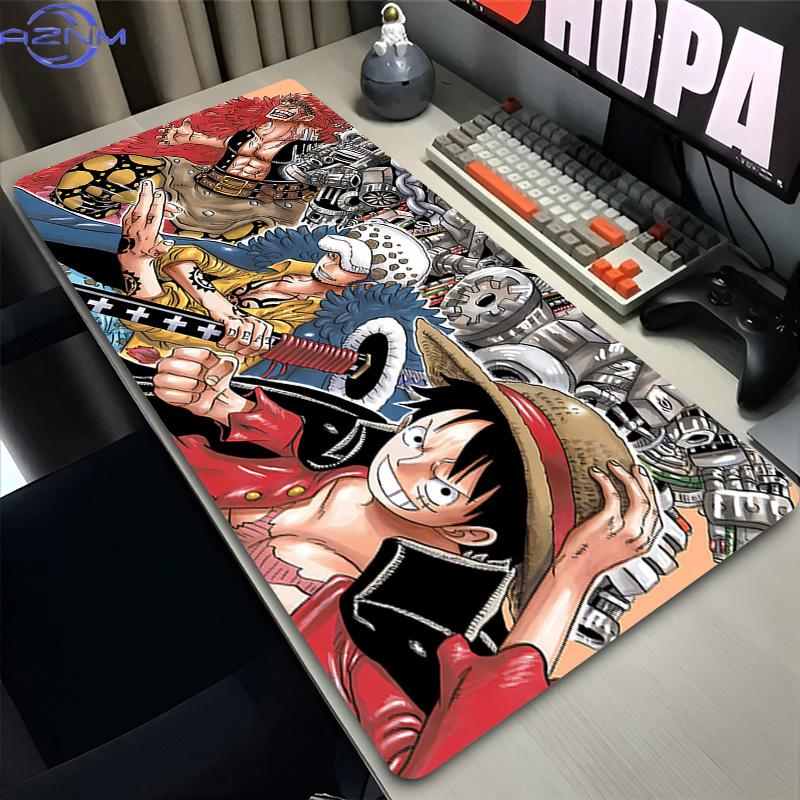 Anime Mouse Pads Designed Specifically ESports Gaming Desk Mat Laptop Accessories One Piece Luffy Large Mousepads Cool Carpet