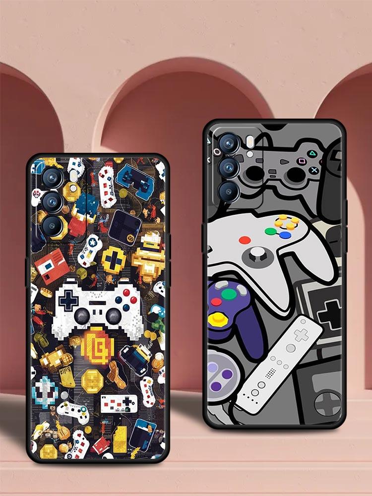 Game Controller Graphic Phone Case For Oppo Reno 13 12 11 10 7 F Find X5 X6 A98 A80 A79 A78 A57 A54 A31 A17 Pro Soft TPU Cover