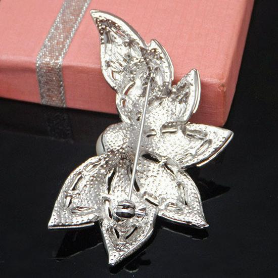 Elegant Electroplated Pearl Butterfly Wedding Brooch B814