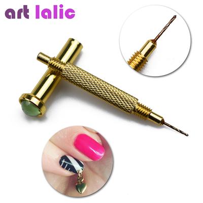 1pc Nail Art Hand Baumeln Bohrer Loch Maker Punktierung Stift Piercing Professionelle Maniküre Nail art Werkzeug