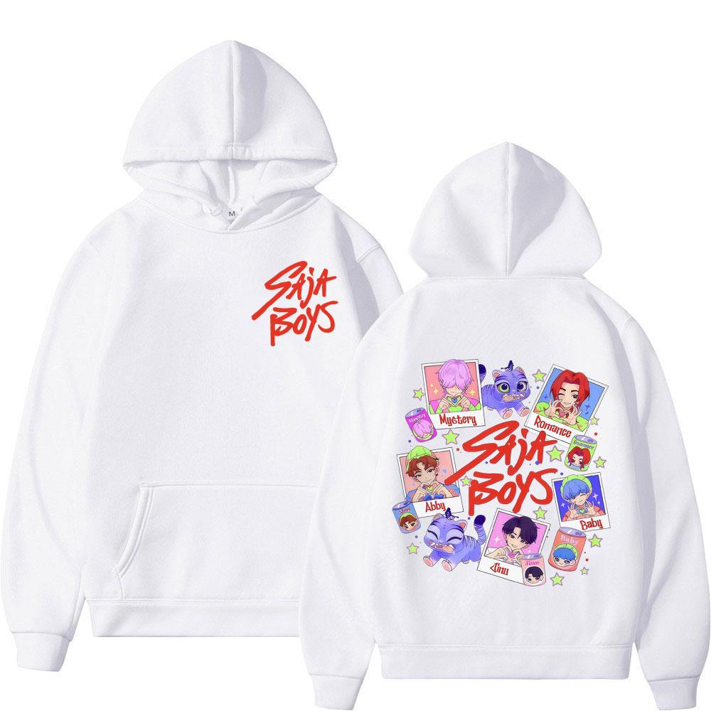 

KPop Demon Hunters Saja Boys Sweatshirt Men Women Fashion Clothes Long Sleeve Pullovers Autumn Loose Sportswear Gift for Fans 3XL