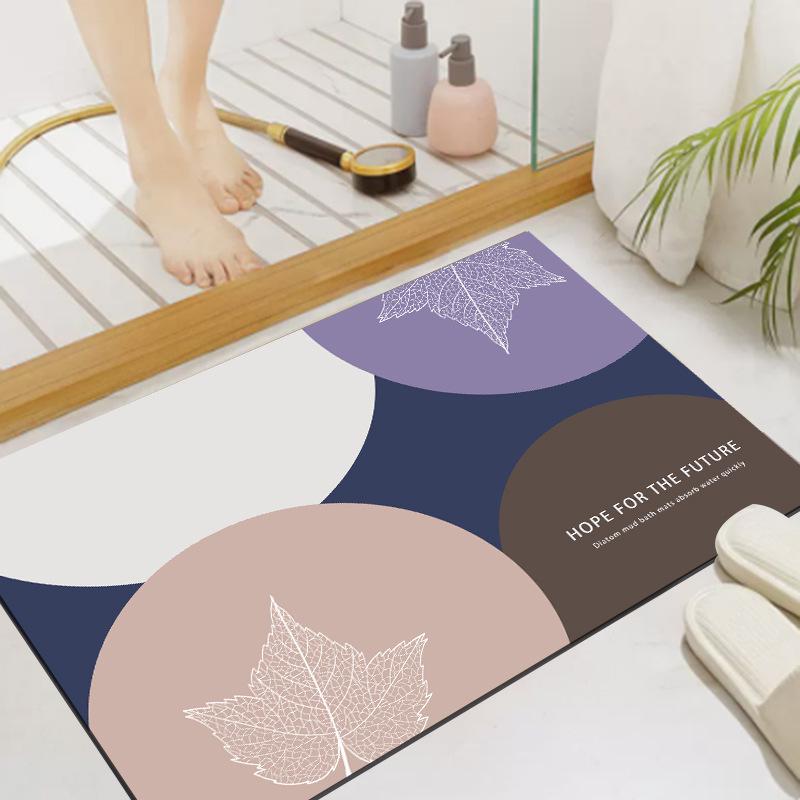 Diatom Mud Bathroom Mat: Soft, Absorbent, Non-Slip, Quick-Drying Custom Foot Mat