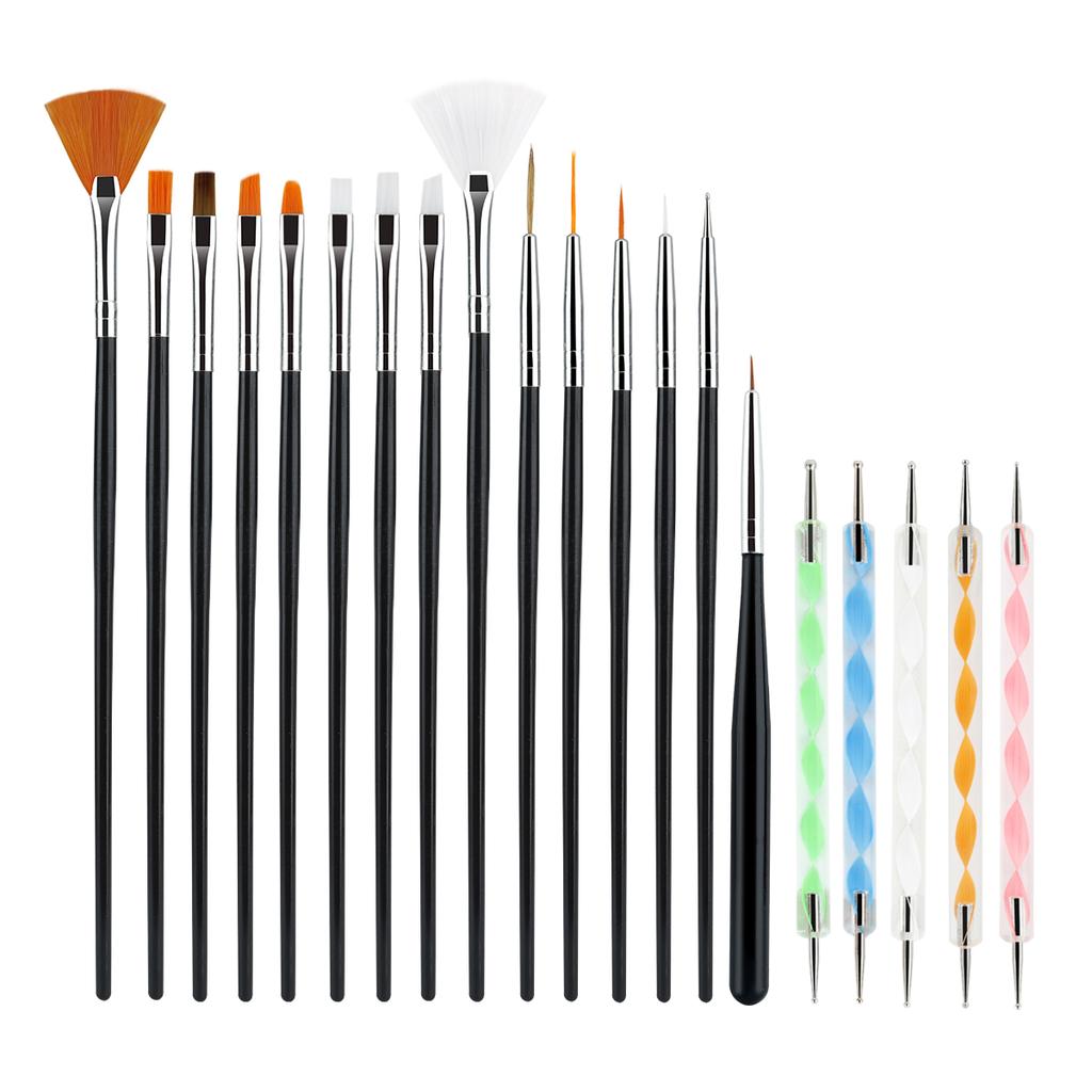 Nail Brushes Set Professional Nail Supplies For Acrylic UV Gel Drawing Dotting Manicure Nail Art Design Tools Makeup Accessorie