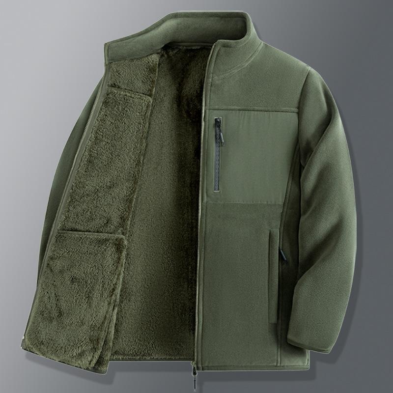 Podzimní a zimní kabát s fleecem Pánský volný styl Top Pánská mikina s kapucí