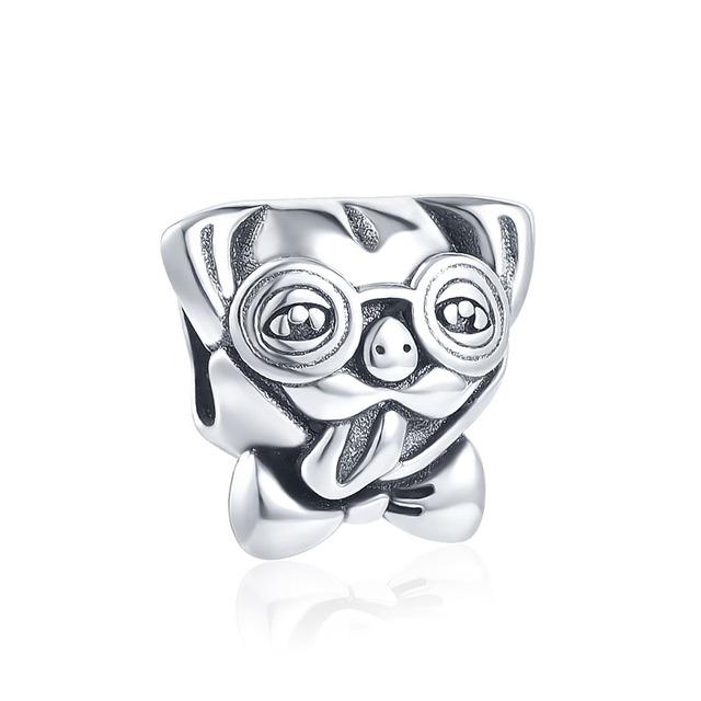 925 Sterling Silver Pendant House Packs L Love You Bear Dog Hand Diy Fine Beads Fit Original Charm Bracelet Jewelry