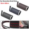 Modanature Auto Universali Rifinitura Pelle PU Treccia Fai da Te Striscia Decorativa Linea Per Porta Cruscotto Adesivo Accessori Interni Auto