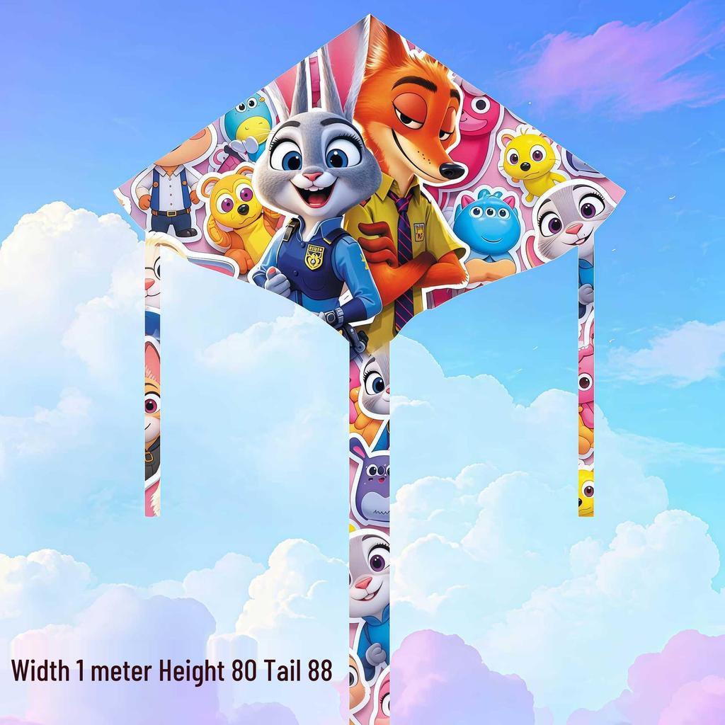 2026 Easy-Fly 1 Meter Diamond Rainbow Kite: Perfect for Beginners, Hot Selling