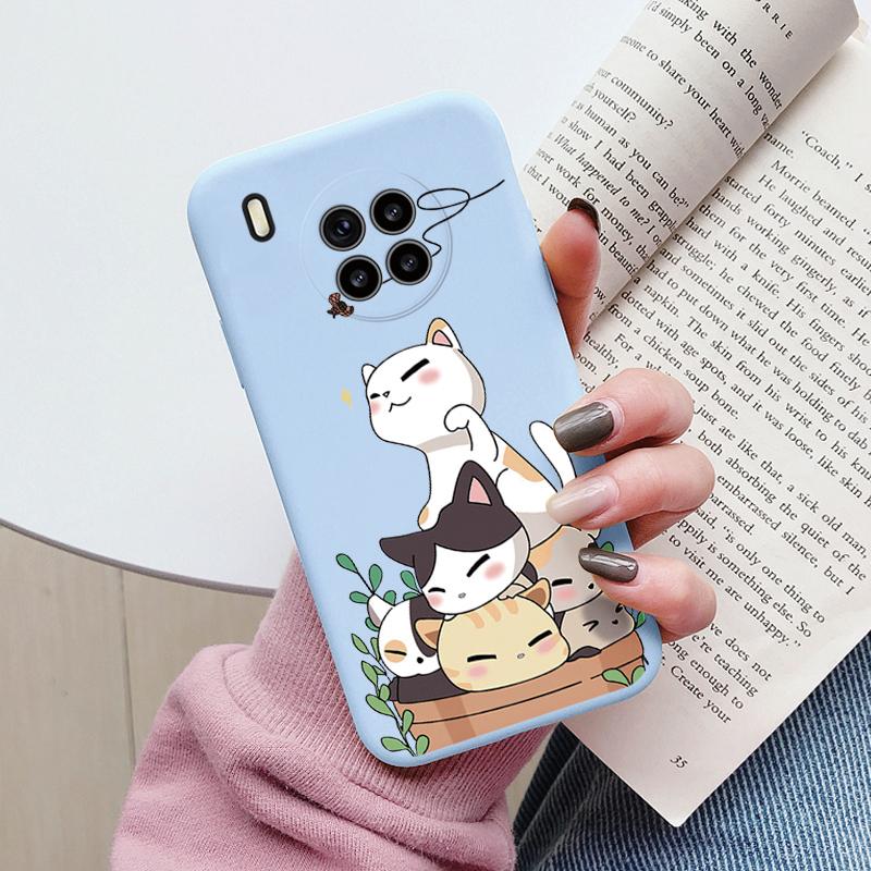 Flowers Funda For Honor 50 Lite Capa Phone Case Soft Silicone Leopard Print Cute Cat Bear Back Cover Shockproof For Honor 90 200
