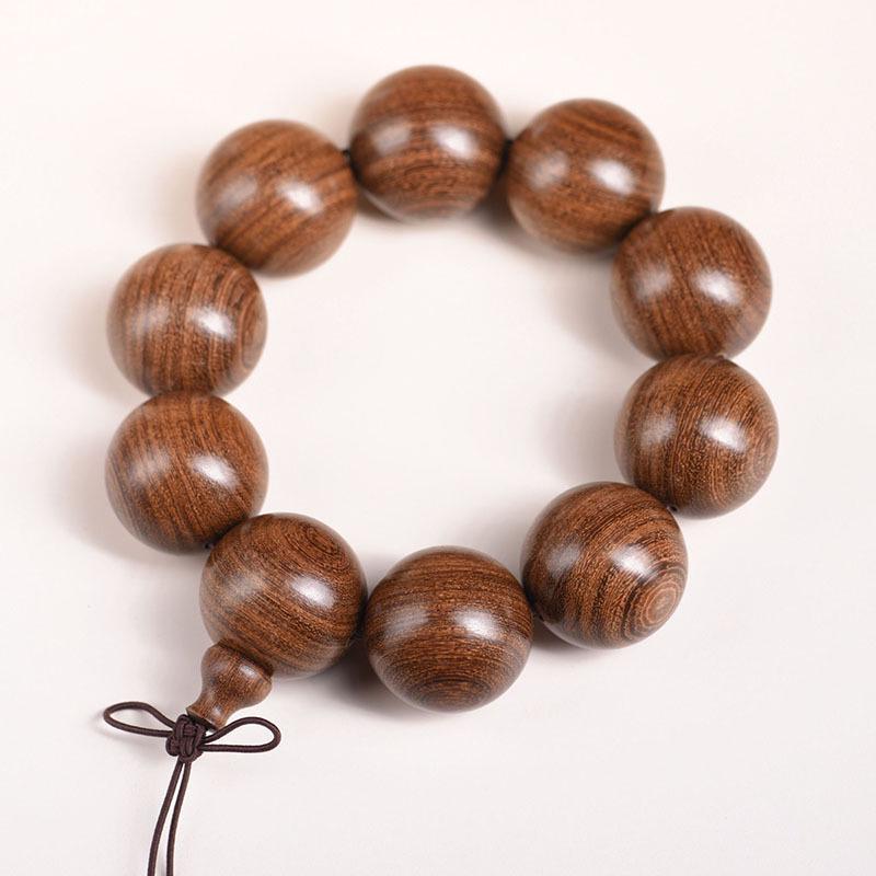 Authentic Sandalwood Buddhist Prayer Beads Bracelet - Ethnic Style Jewelry