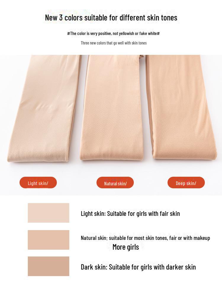 Adjustable T-Crotch Nude Leggings - Soft, Velvet Lined, Autumn/Winter Pantyhose to Prevent Snags