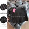Gray Wool A-line Pleated Skirt - Women's Petite High Waist, Slimming, Short, Autumn/Winter 2025.