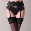 Garter made in no toe nude single item [Himiko] stockings, Japan, change, toe, plain, (BK-black, L-LL)