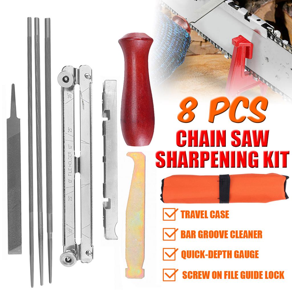Buy 8 PCS Chainsaw Sharpening File Filing Kit Chain Sharpener for Chian