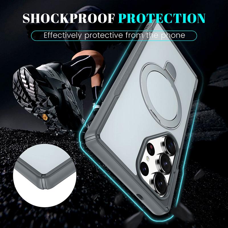 Etui do telefonu Samsung S25Ultra klasy wojskowej z magnetycznym uchwytem pierścieniowym i ochroną przed upadkiem