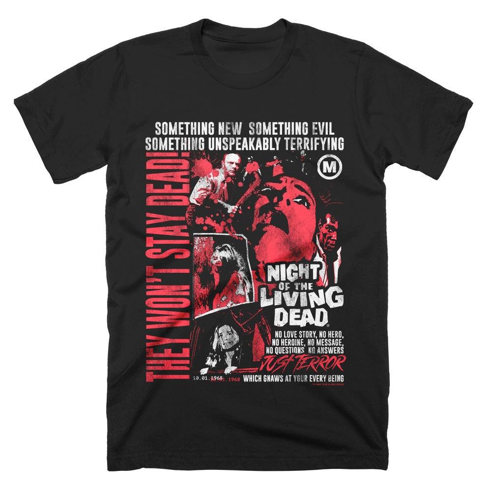 Night of The Living Dead TShirt Unisex Summer Retro Zombie Horror Movie Graphic Short Sleeve Streetwear Loose Fit Horror Fan Tee 2XL