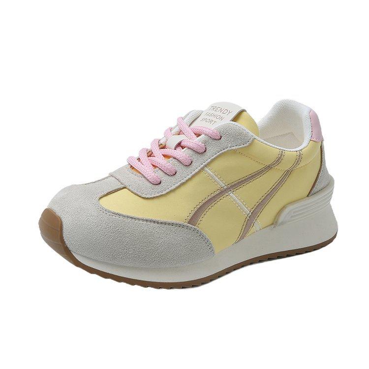 Niche German Training Shoes Women's 2025 Early Spring New Color Matching Fashion Sports Shoes Running Flat Casual Board Shoes Forrest Gump Shoes