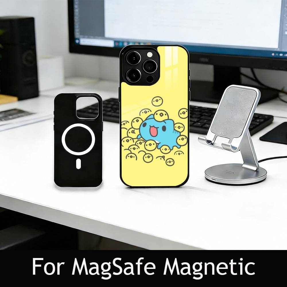 C-Capoo Kawaii B-Bugcat Phone Case For iPhone17,16,15,14,13,12,11 Plus,Pro Magnetic with Magsafe Wireless Charging
