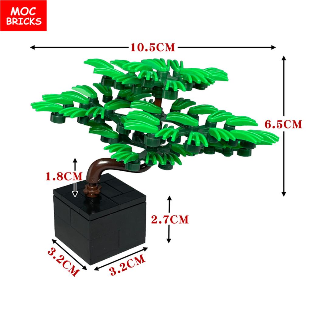 Non-Toxic Moc Bricks Mini Welcoming Pine Desktop Diy Tree Model City House Decorations Educational Building Blocks Children'S Toys