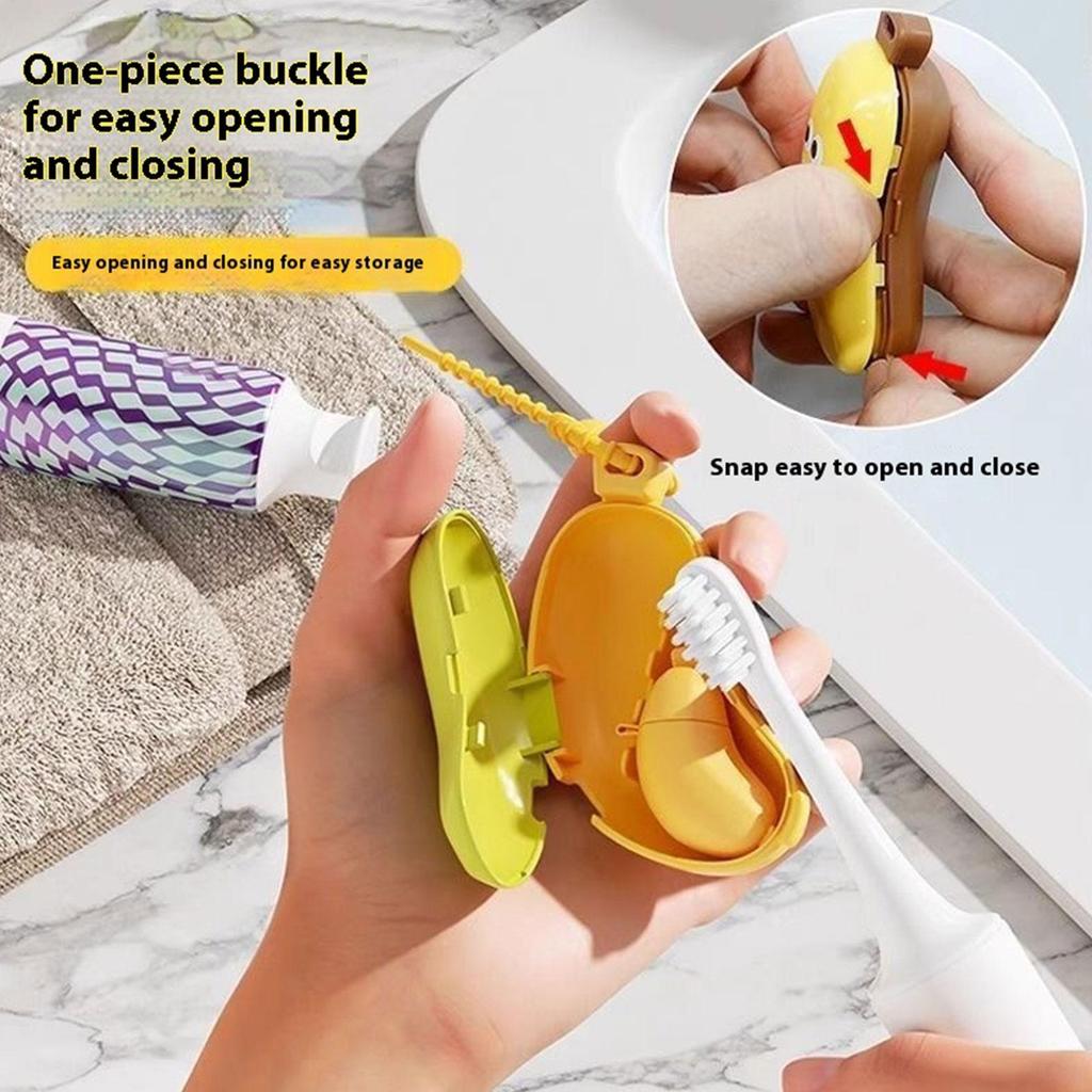 Tooth Brush Cover Portable Toothbrush Holder Travel Toothbrush Protective Caps Cute Banana Hiking Camping Brush Caps Case