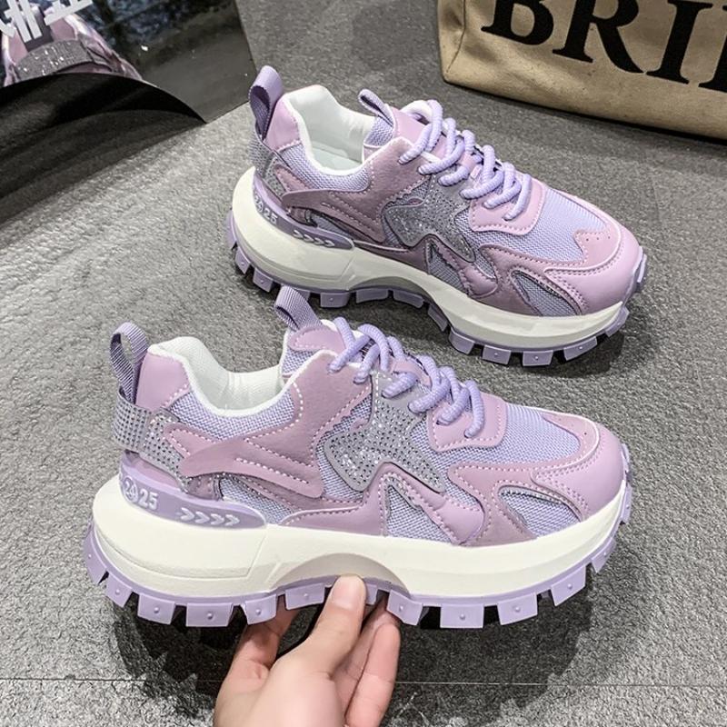 Fashion Women Platform Casual Breathable Mesh Shoes 2024 New Summer Chunky Sneakers 8.5CM Wedges Hidden Heels Hollow Leisure Shoes Woman