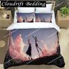 Genshin Impact Digital Printed Polyester Bedding Set For Boys And Girls Three Piece Comfortable Soft Couple Gift Bedding Sets