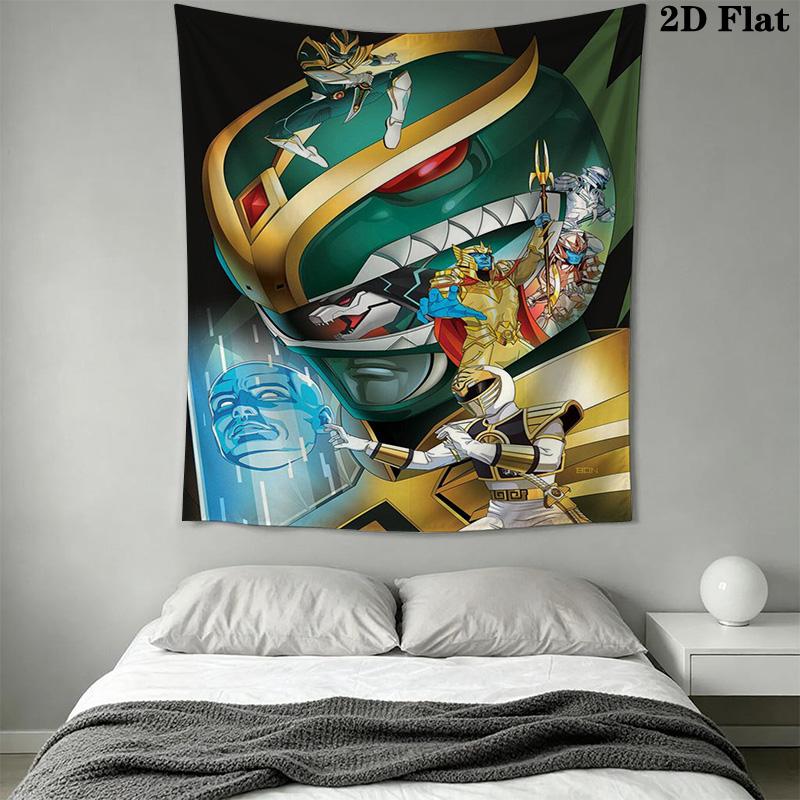 Power Rangers Ultimate Teamup Tapestry Wallmounted Background Cloth Soft Atmospheric Background Cloth Work Of Art