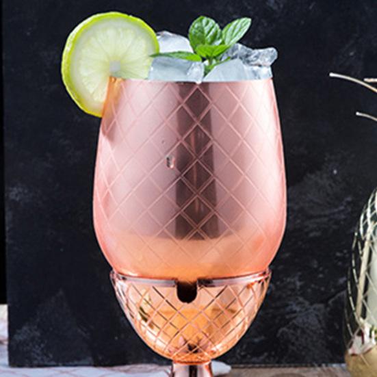 Taza de Cobre Forma de Piña Moscow Mule 550ml para Cócteles Café Leche Bebidas